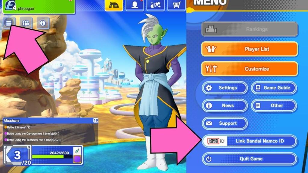 How to link the Bandai Namco ID