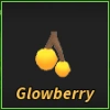 Glowberry ore from the Prospecting Roblox experience