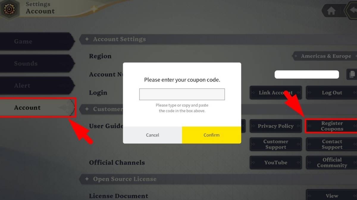 How to redeem codes in Goddess Order