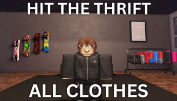 All clothes items in Hit The Thrift Roblox experience