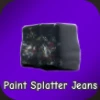 House Morieli Paint Splatter Jeans Black Pants in the Hit The Thrift Roblox experience
