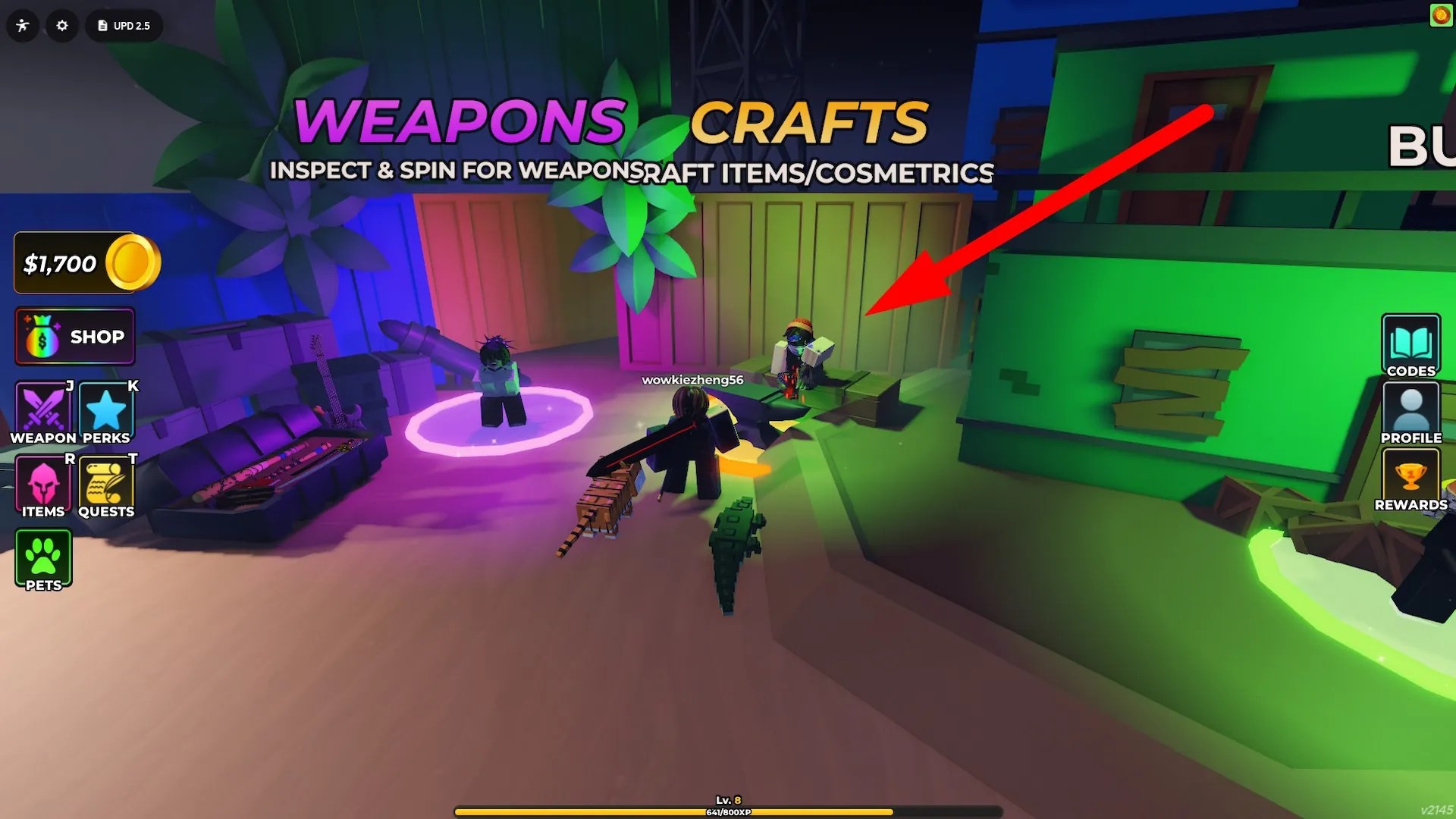 How to craft items in Hunty Zombie Roblox experience