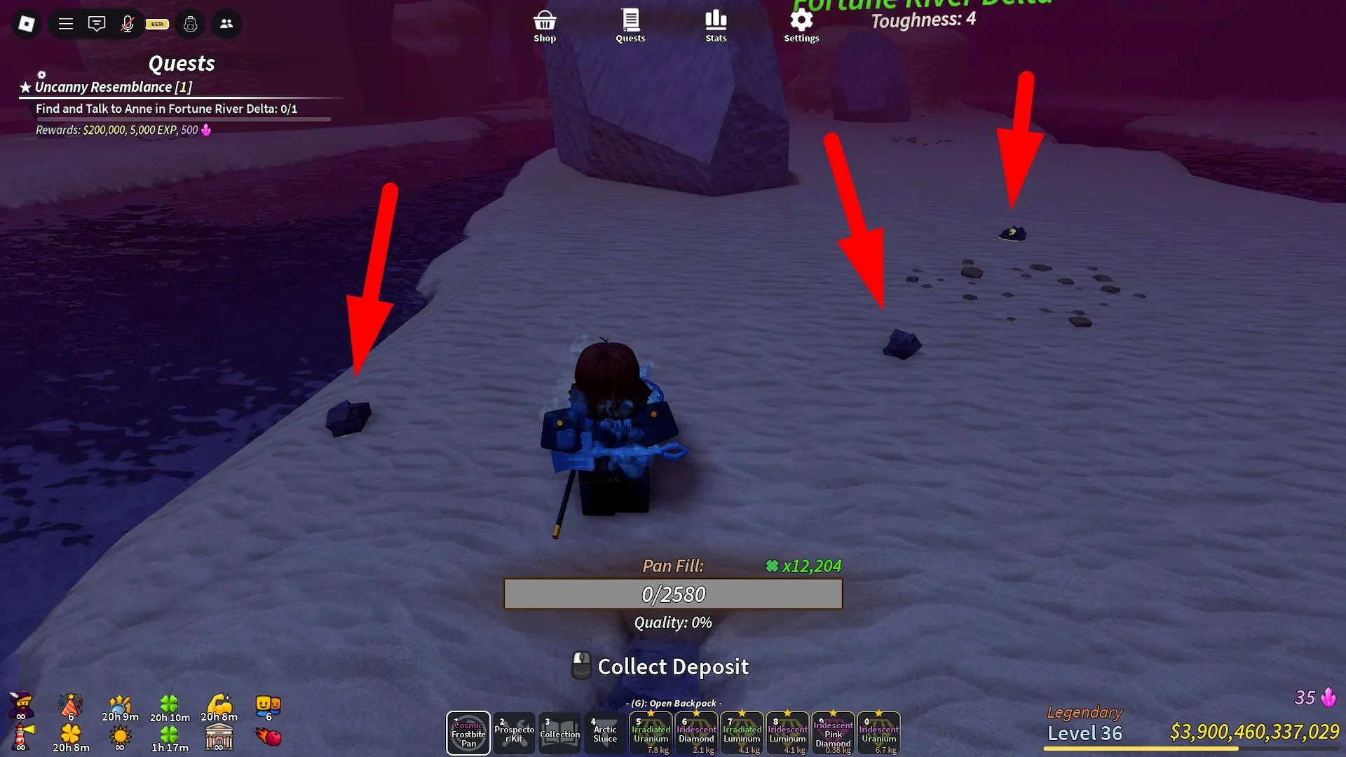 Where to get geodes in the Prospecting Roblox experience