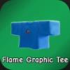 Huz Flame Graphic Tee Blue Top in the Hit The Thrift Roblox experience