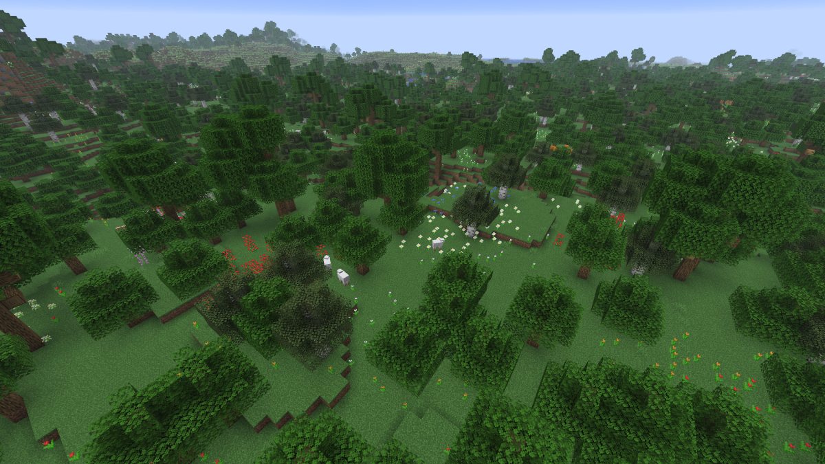Minecraft flower forest large expansive seed
