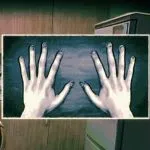 Amogus guy as a Visitor in No, I'm Not a Human