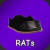 RATs House Morieli Black Shoes in the Hit The Thrift Roblox experience