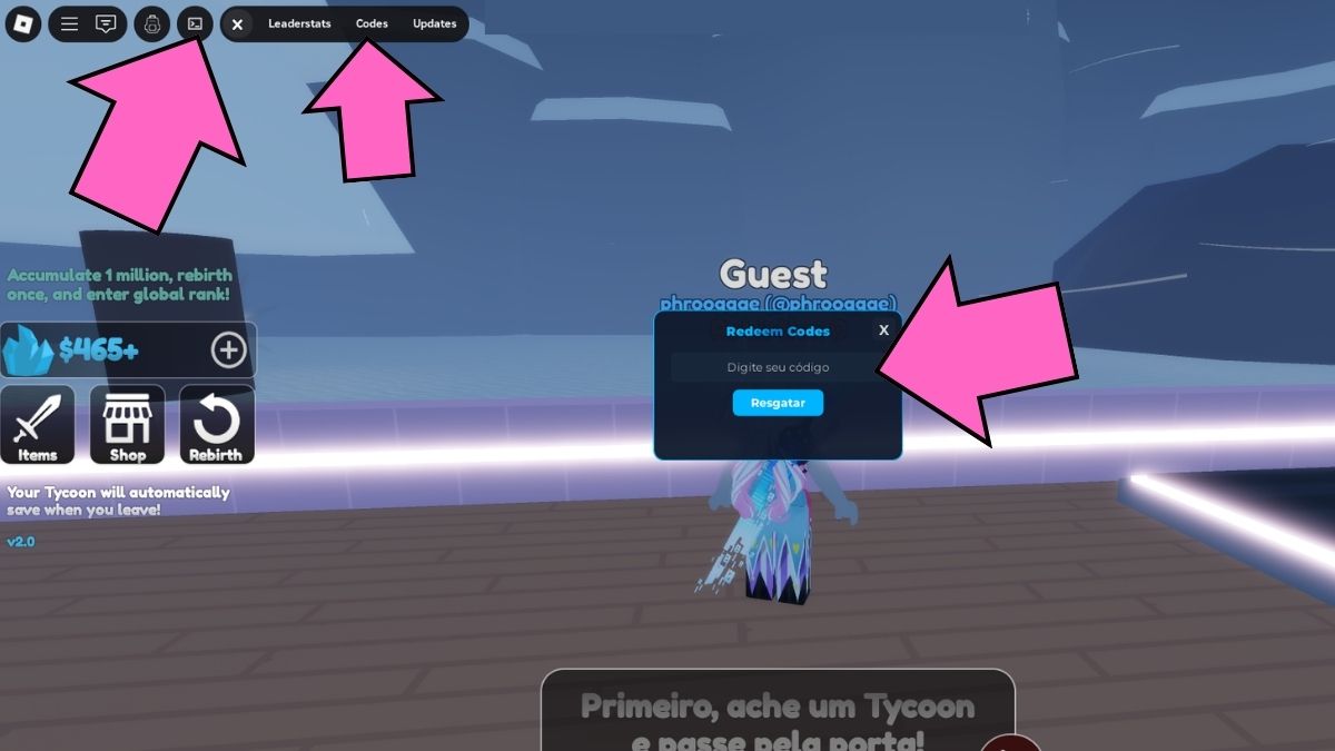 How to redeem codes in Waifu Tycoon