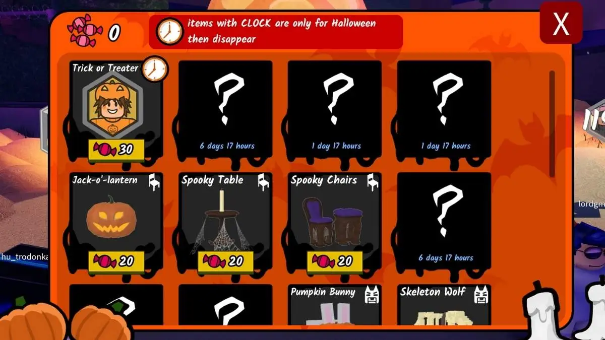 Candy Shop in 99 Nights in the Forest