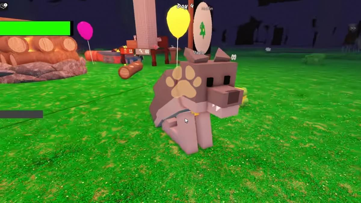 Tamed Wolf in 99 Nights in the Forest