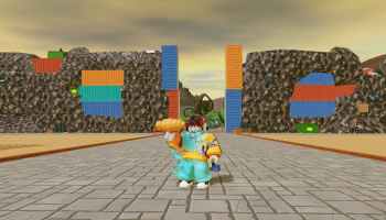 A player holding an Item in Dump