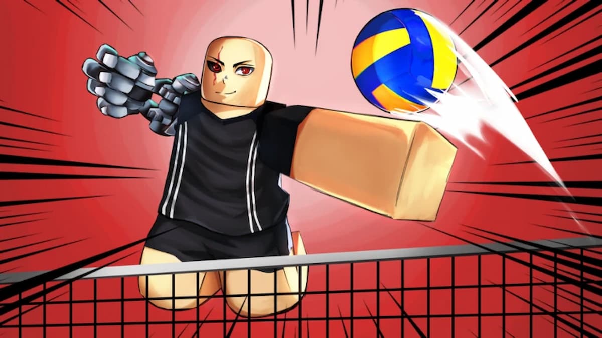 A player hitting the ball