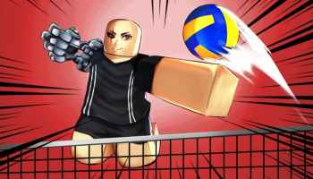 A player hitting the ball