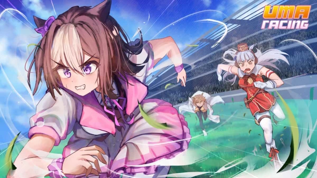 Several Players running in Uma Racing