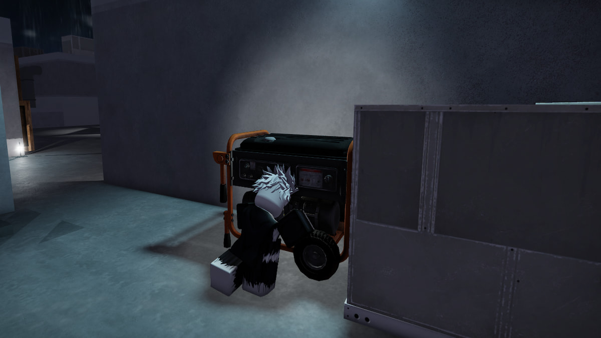 A player repairing a Generator in Roblox
