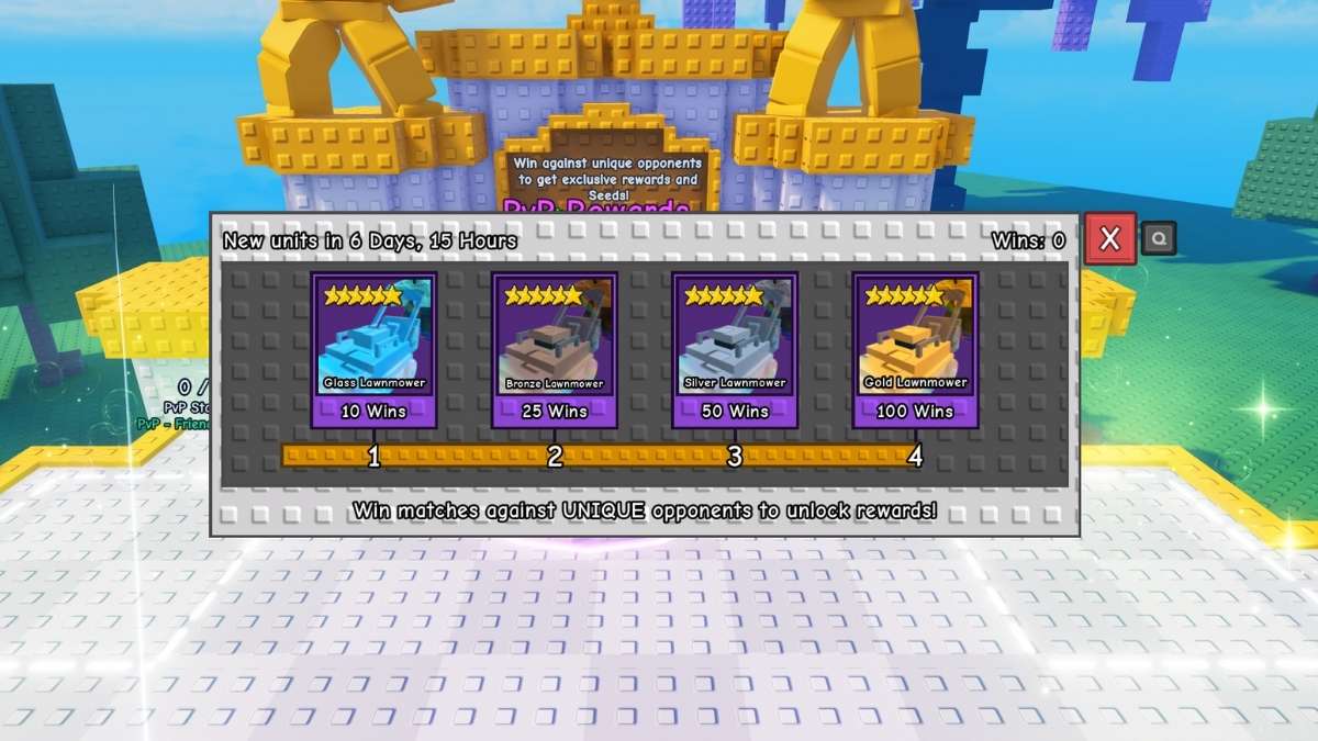Garden Tower Defense PvP Rewards