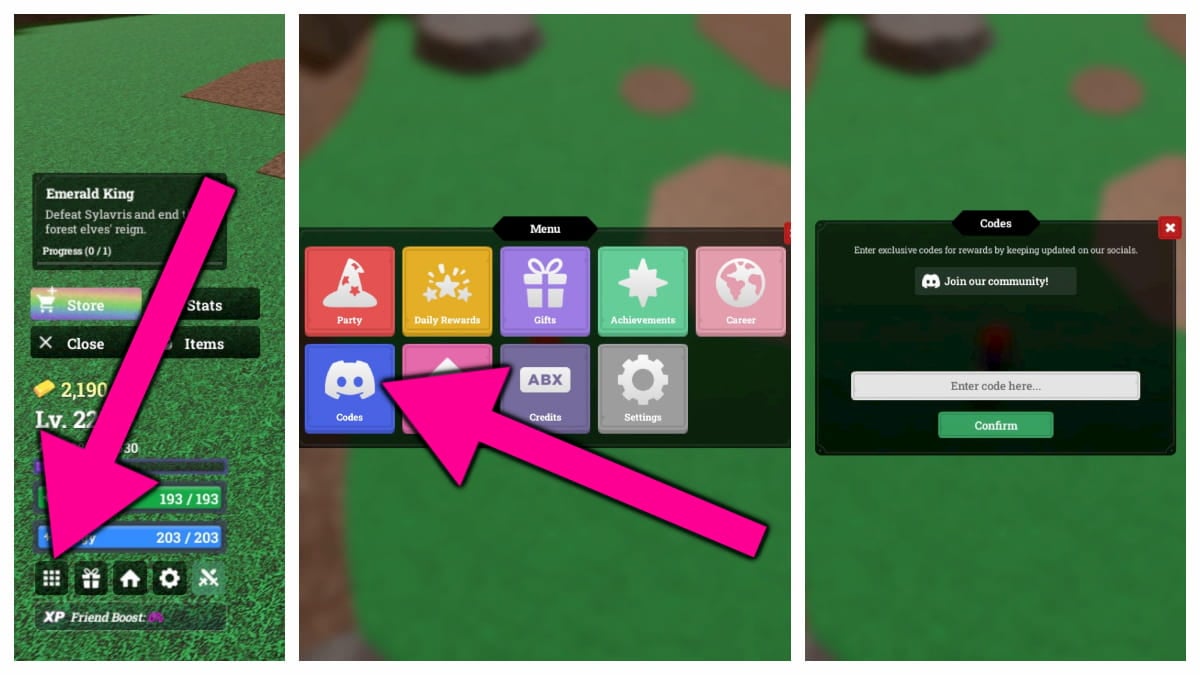 How to redeem Fruit Legends codes.