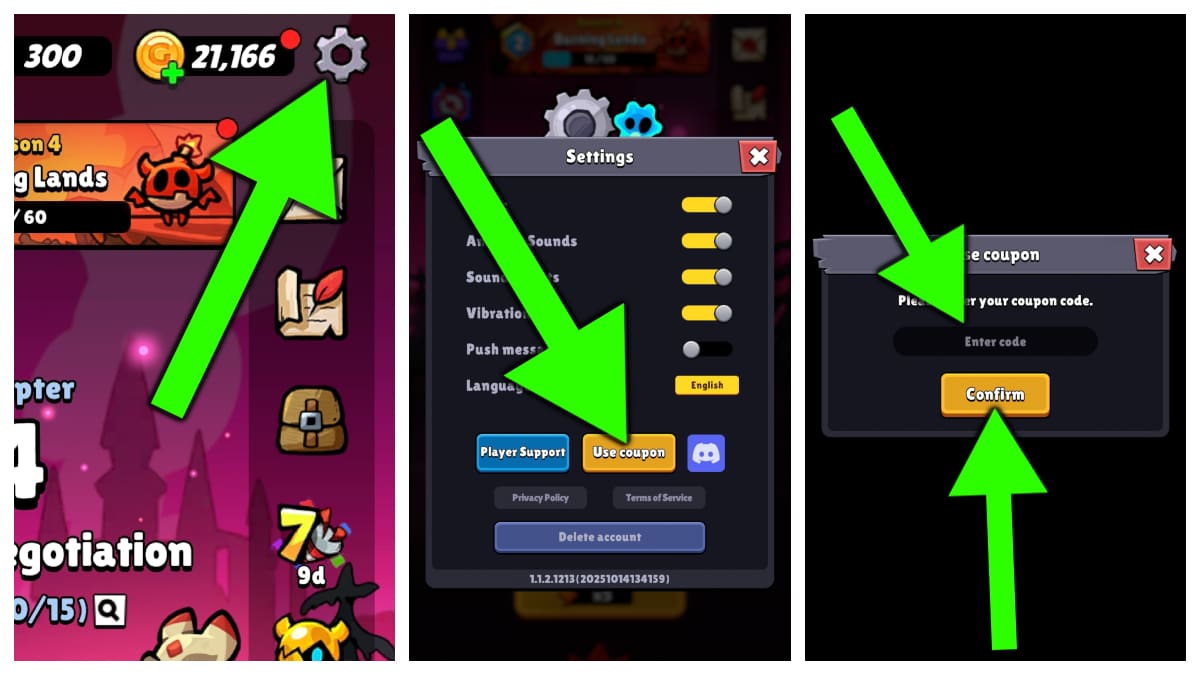 How to redeem Hellsquad Rrrush codes.