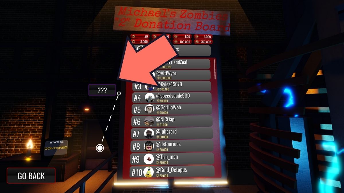 Key Location in Michaels Zombies