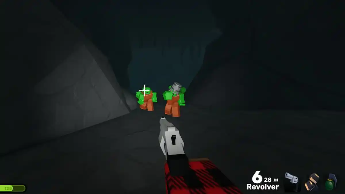 A player inside Zombie Tower