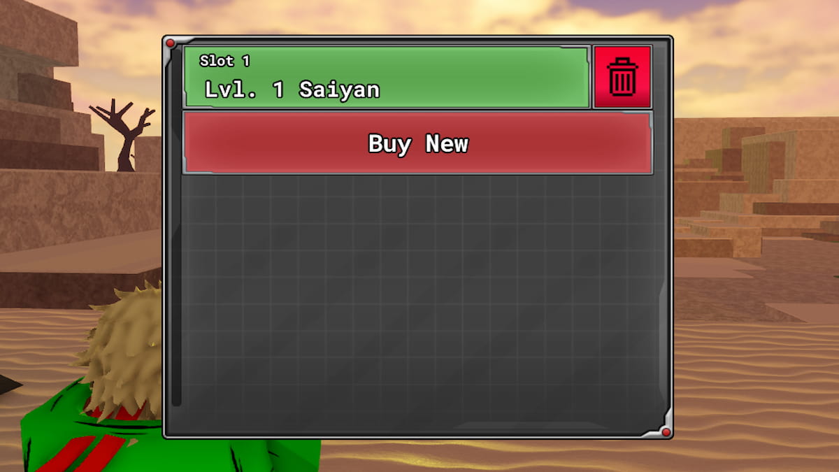 The Character Selection Menu