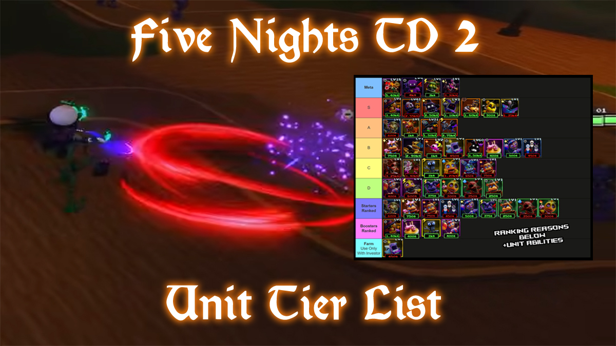 five nights td 2 unit tier list and guide