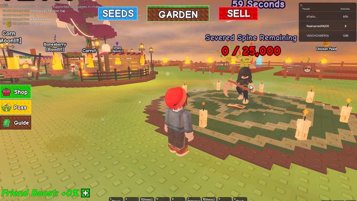 The Harvest Reaper in Grow a Garden