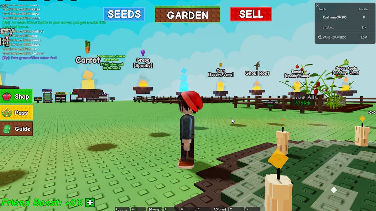 Exchanging plants for rewards