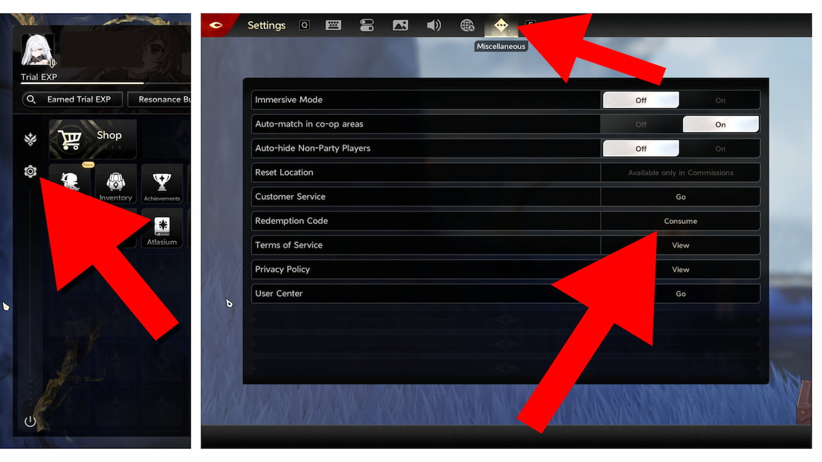 How to redeem codes in Duet Night Abyss.