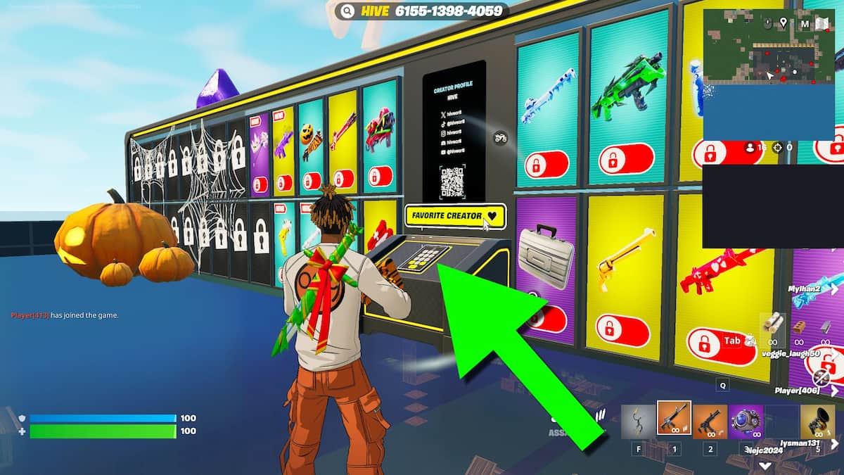 How to redeem Fortnite 1v1 With Every Gun codes