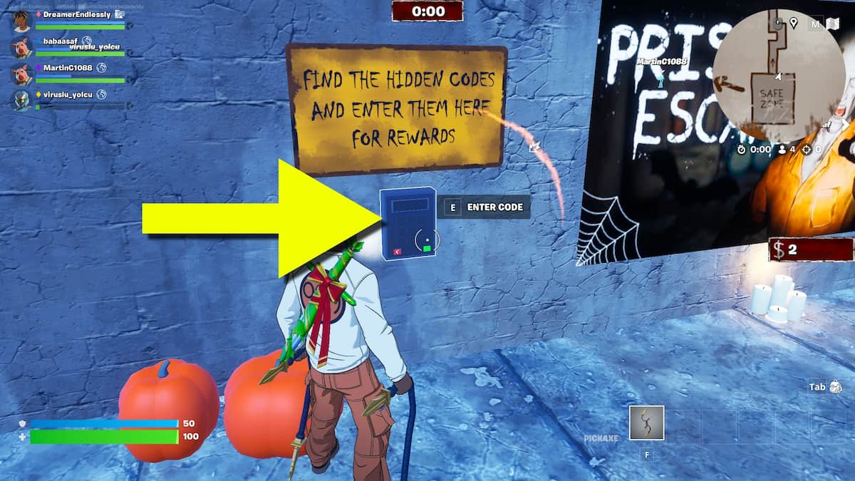 How to redeem Fortnite Prison Escape Codes