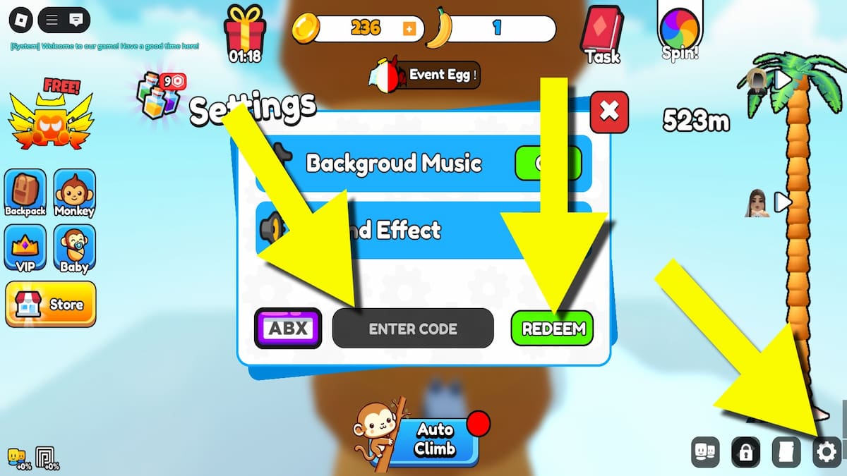 How to redeem Monkey Climb codes