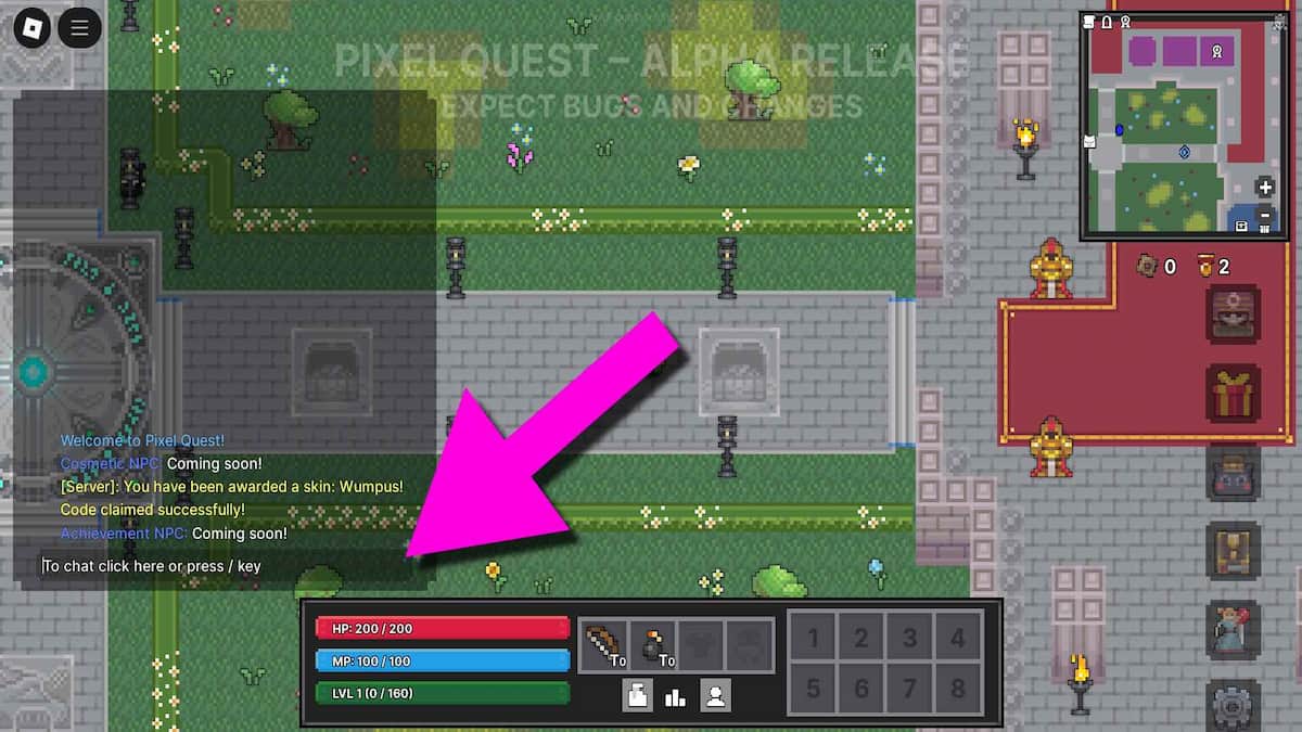 How to redeem Pixel Quest codes