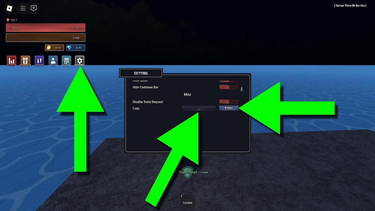 How to redeem Rogue Piece codes