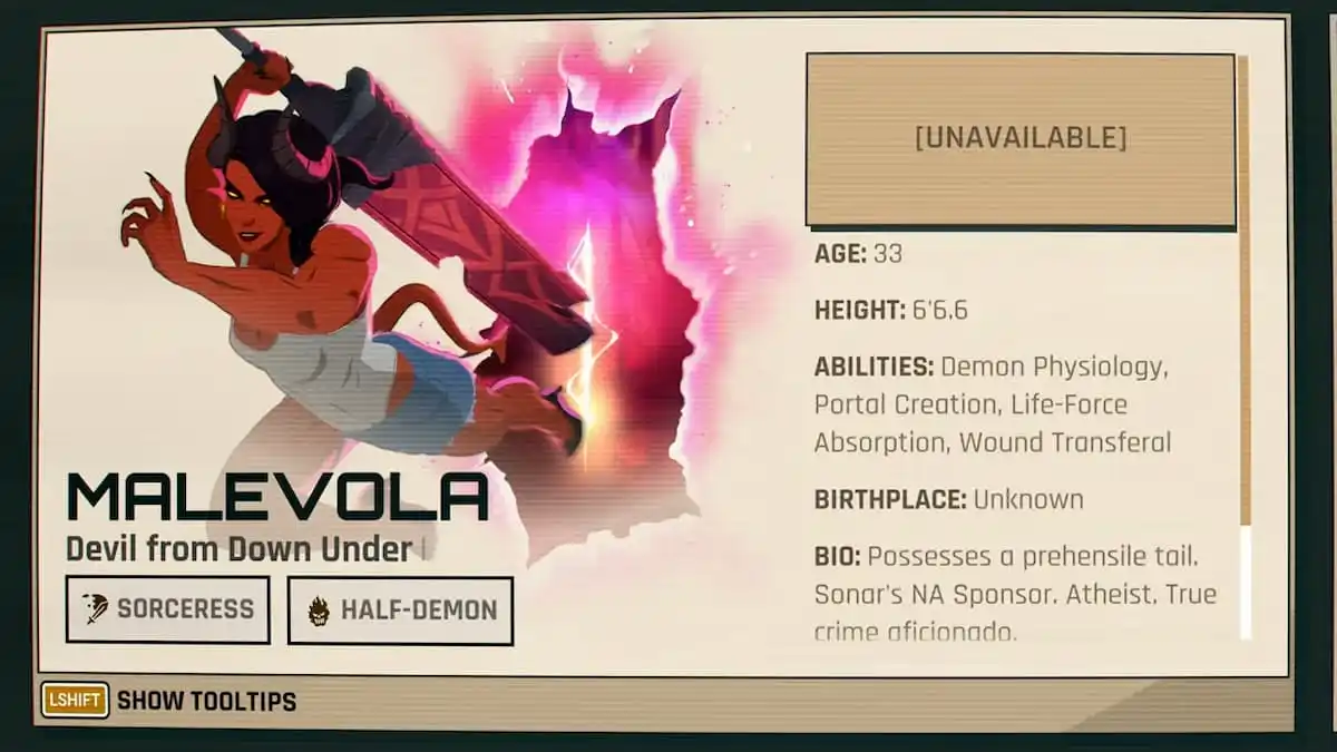 Malevola character Dispatch