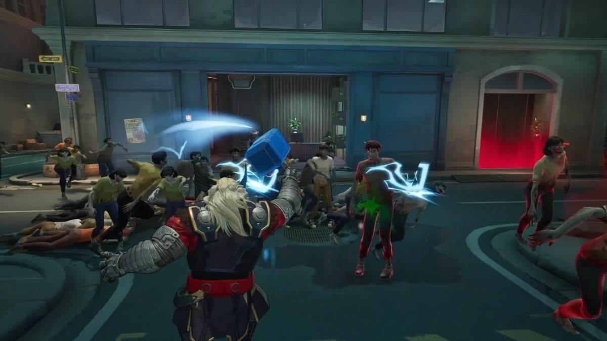 Thor killing zombies in Marvel Zombies