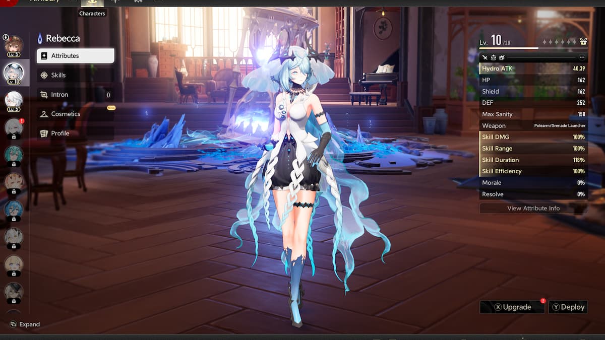 Rebecca in the Armoury screen