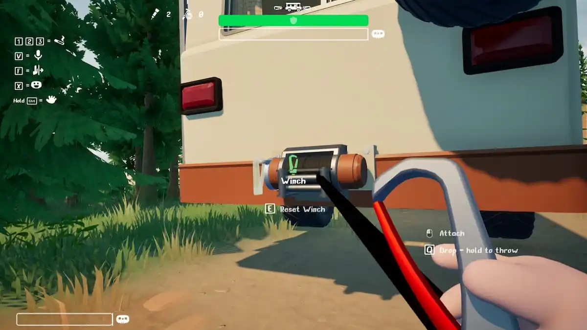 Attaching a Winch in the game