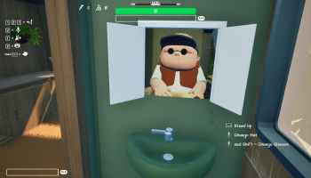 Looking at the mirror in RV There Yet
