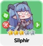 Silphir character from Trickcal Chibi Go