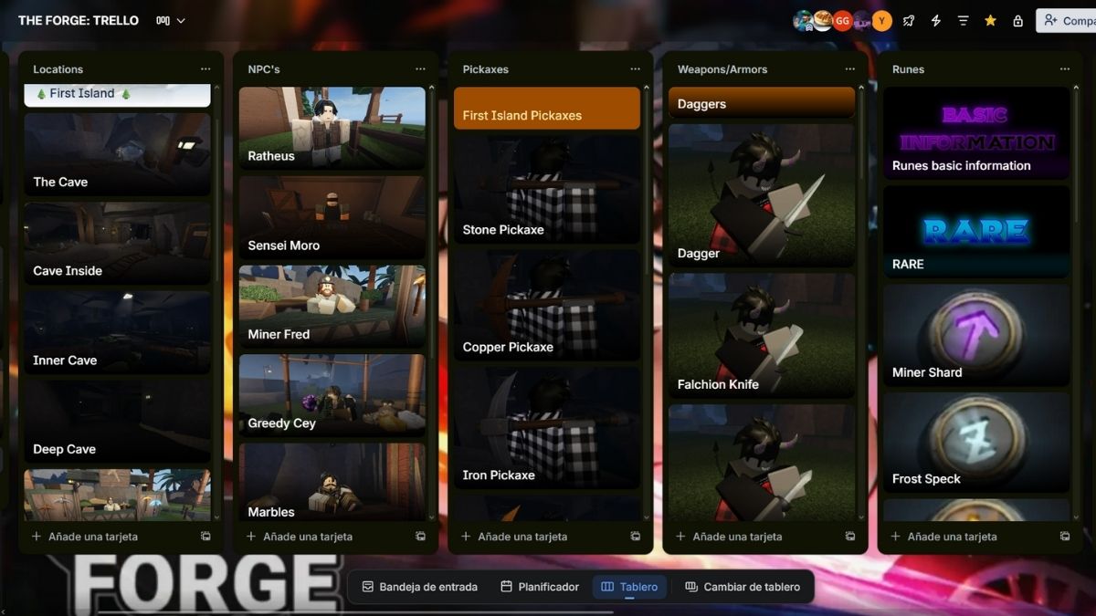 Roblox The Forge Trello