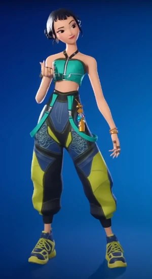 Zoey (HUNTR/X) outfit skin in Fortnite Halloween 2025 Fortnitemares event