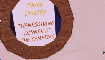 Thanksgiving invitation in 99 NIghts in the Forest