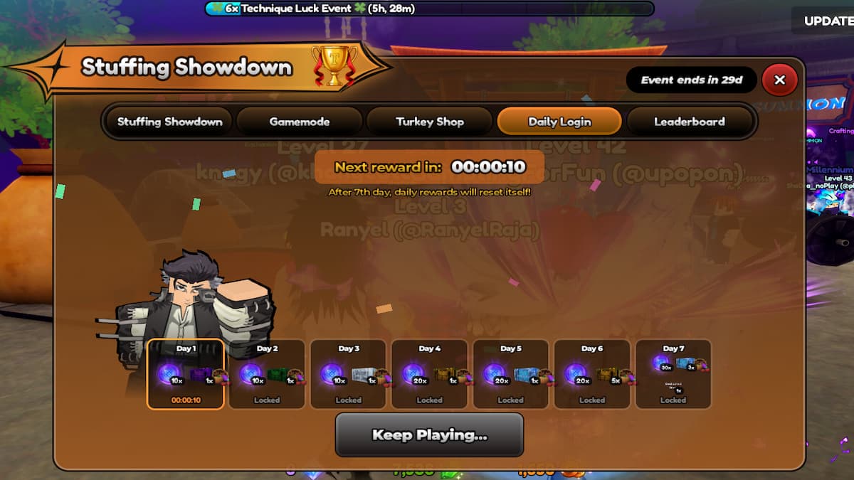 The Daily Login in ALS