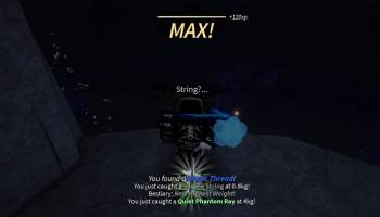 A player fishing for String