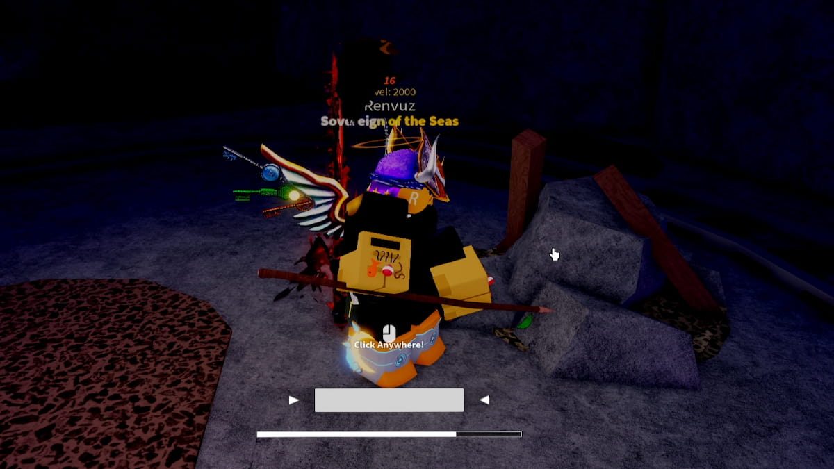 A player using spear in Mineshaft