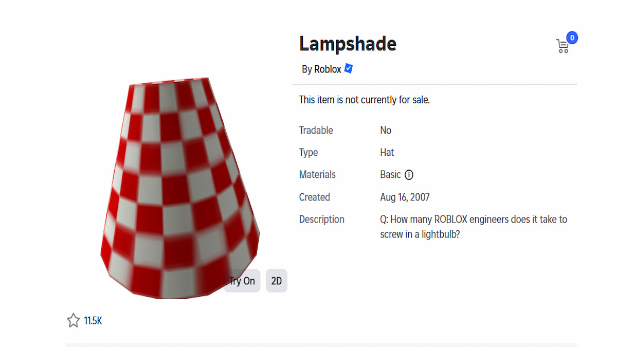 An UGC Item in Roblox