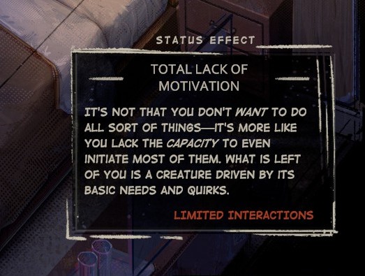 How to Remove the Total Lack of Motivation Status Effect