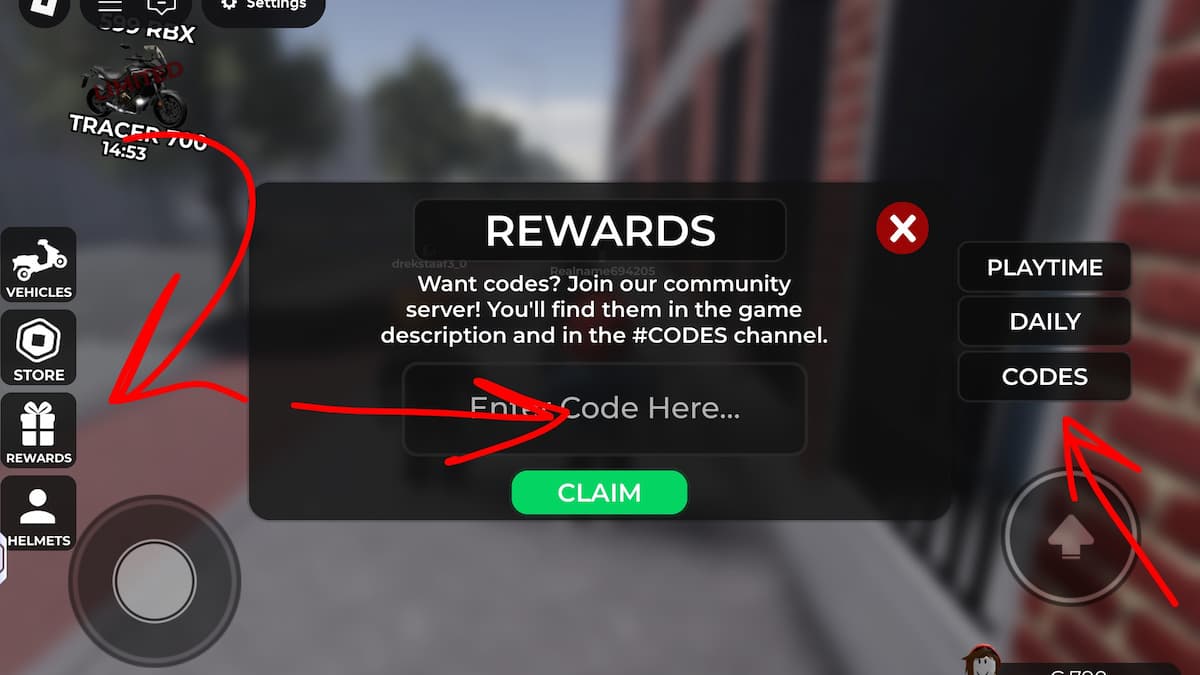 Redeeming a code