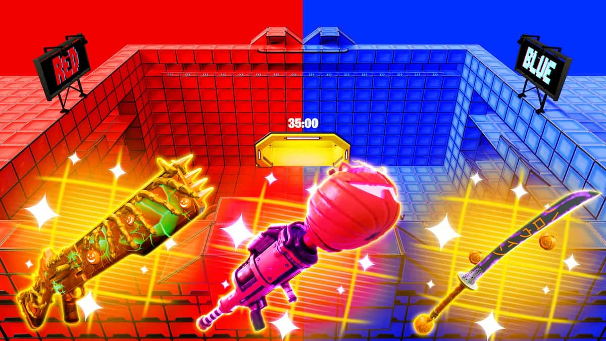 Crazy Red vs Blue Fortnite promo art